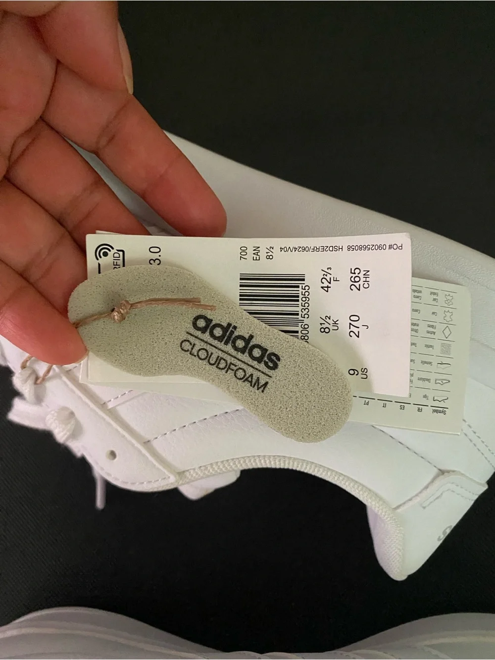 adidas White Low-Top Leather Sneakers